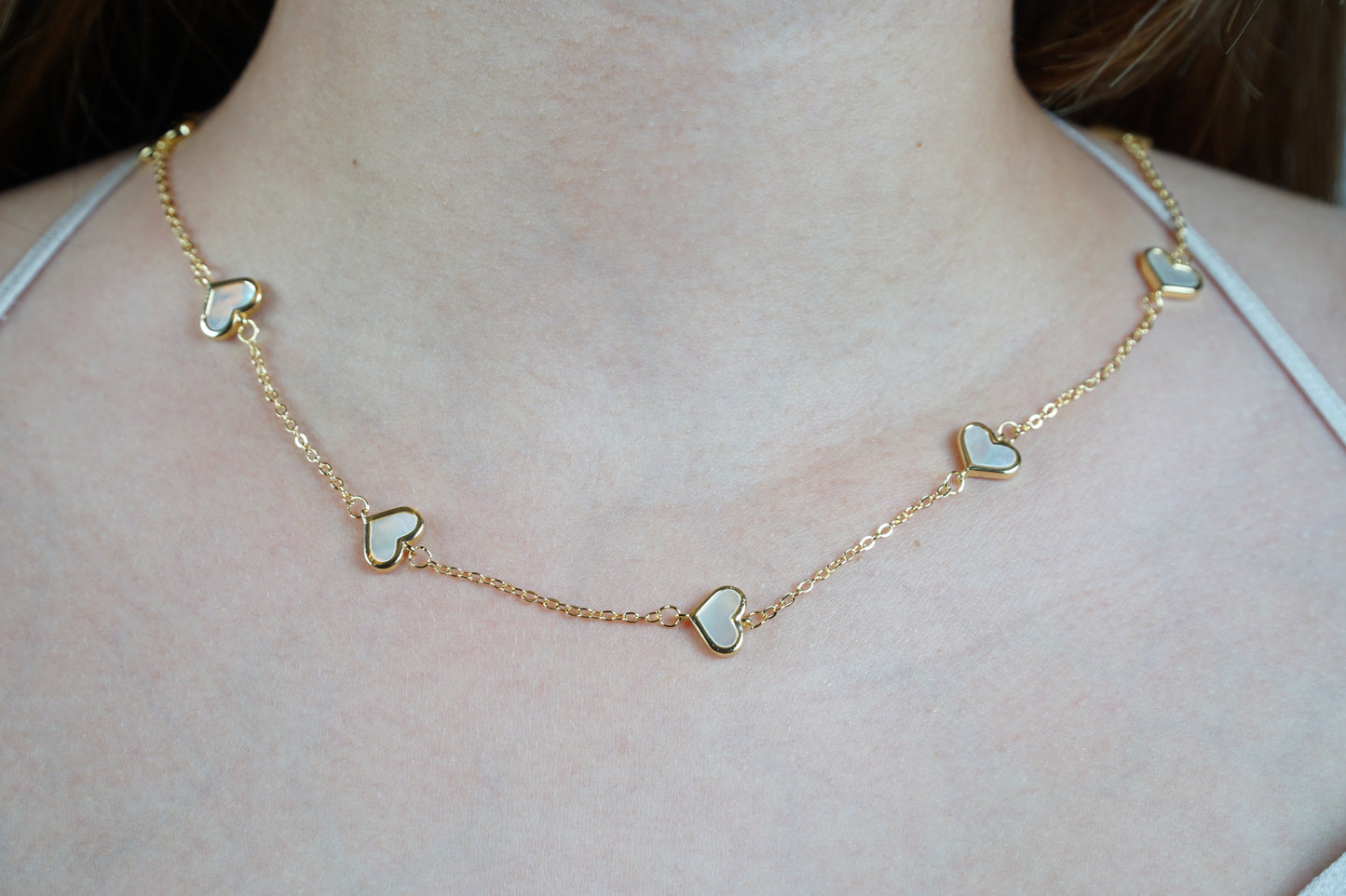 Mother of pearl Heart Necklace