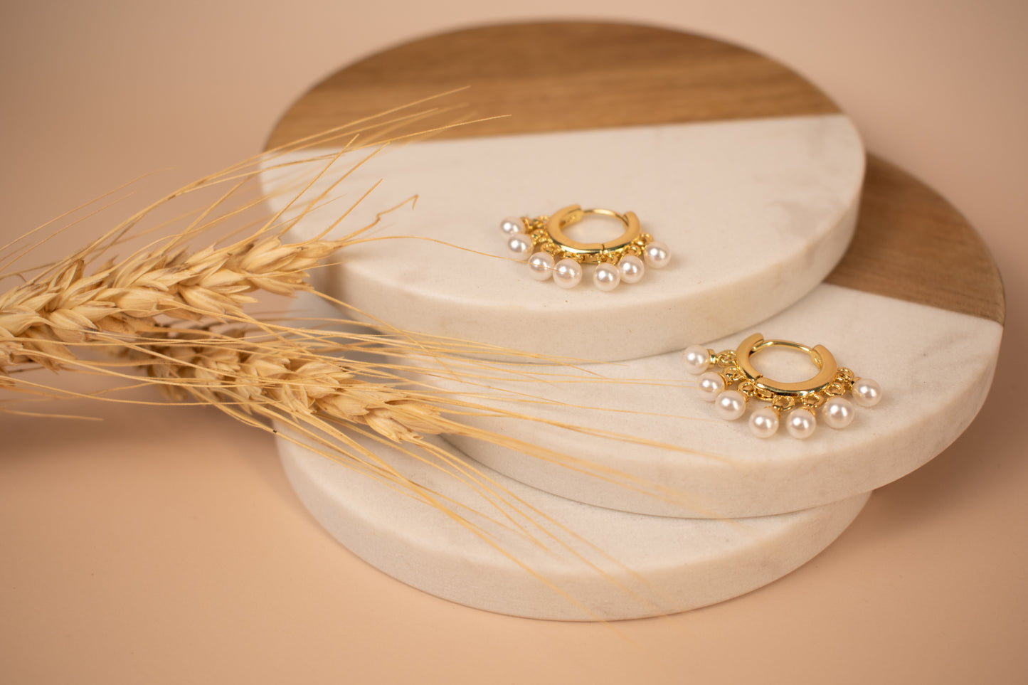 Small Pearl Hoop earrings