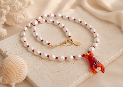 Freshwater Pearl Lobster necklace