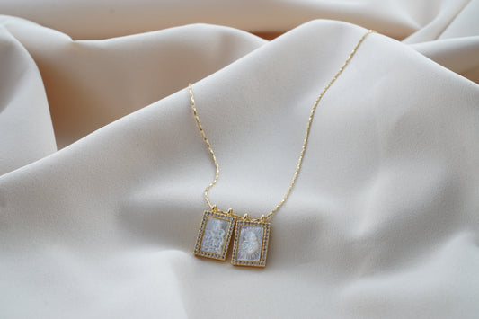 Mother of pearl Scapular necklace