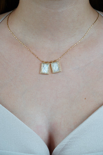 Mother of pearl Scapular necklace