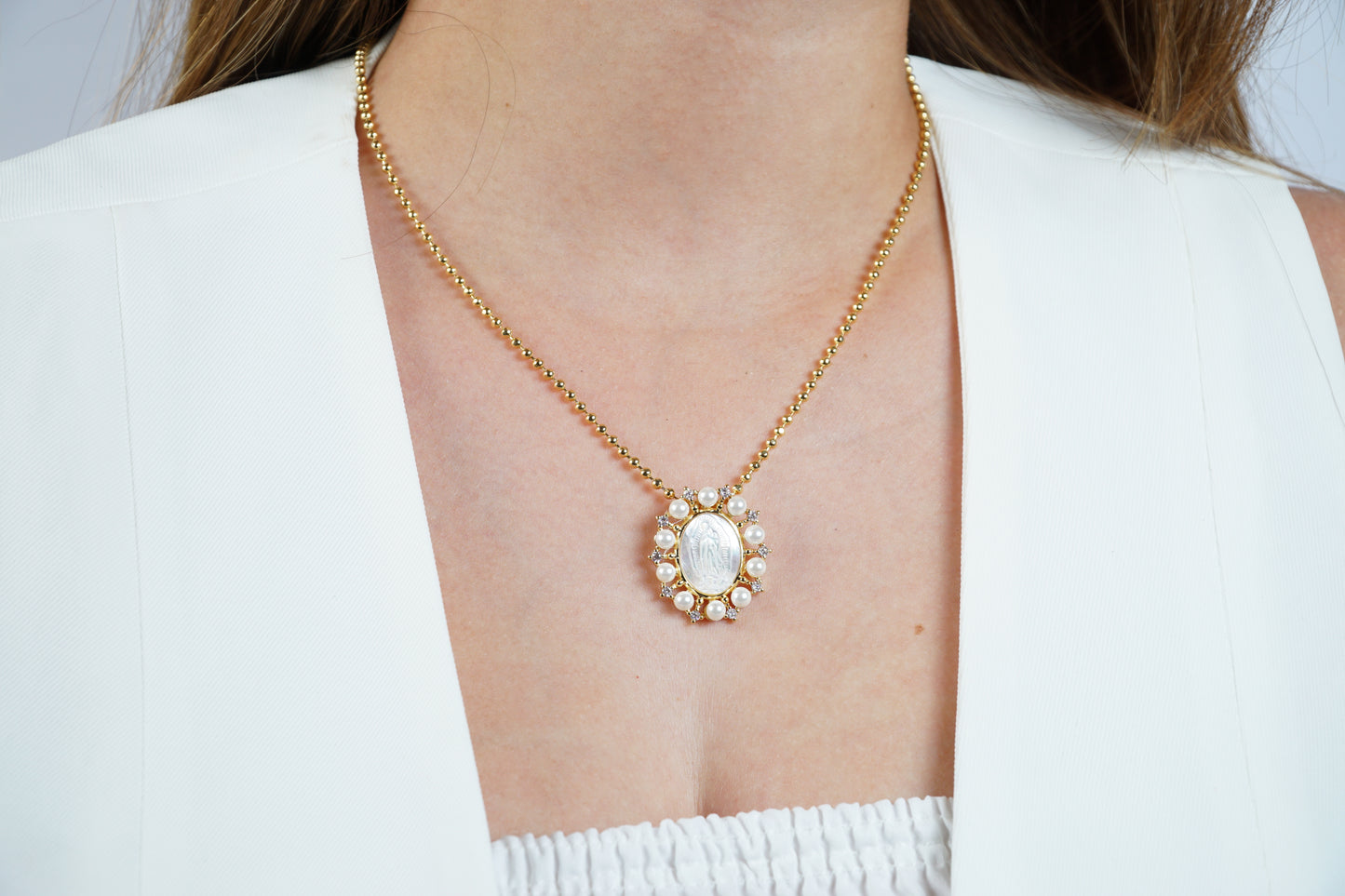 Pearl Guadalupe Necklace
