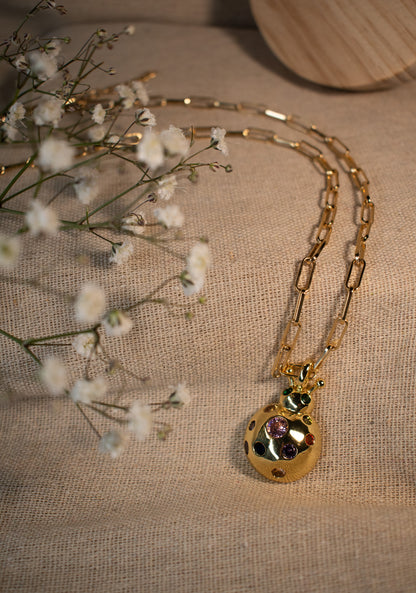 Gold Lady Bug necklace
