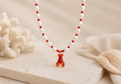 Freshwater Pearl Lobster necklace