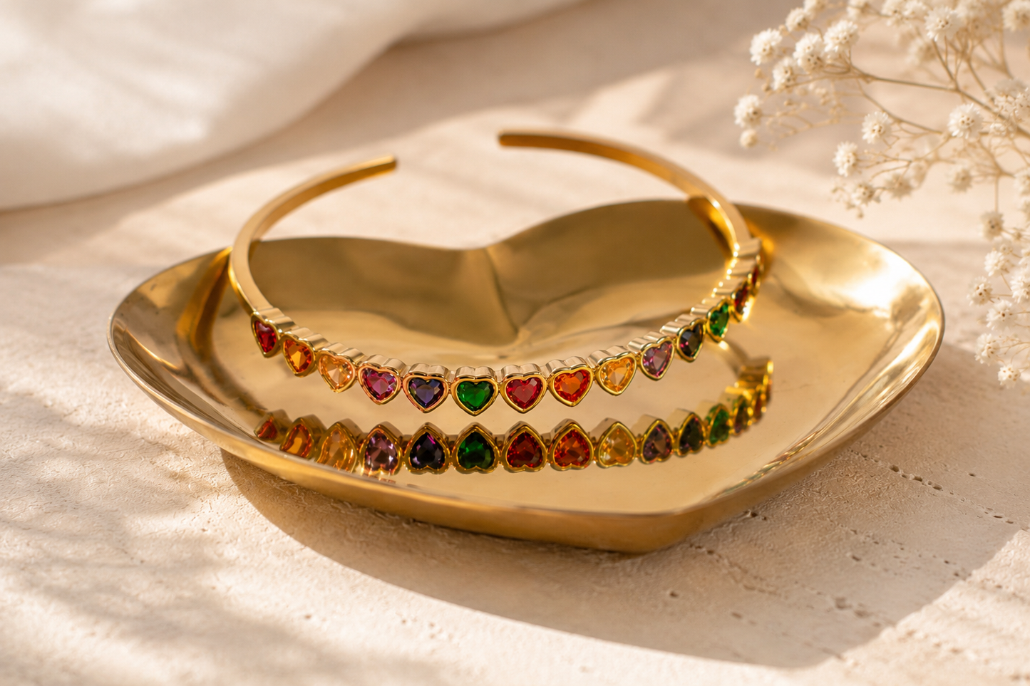 Rainbow Heart Bracelet